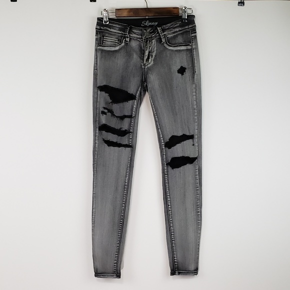 YMI Denim - YMI Gray Distressed Skinny Jeans - Possible SZ 9